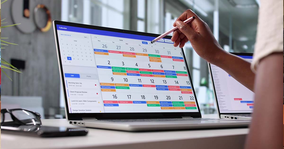 busy calendar schedule