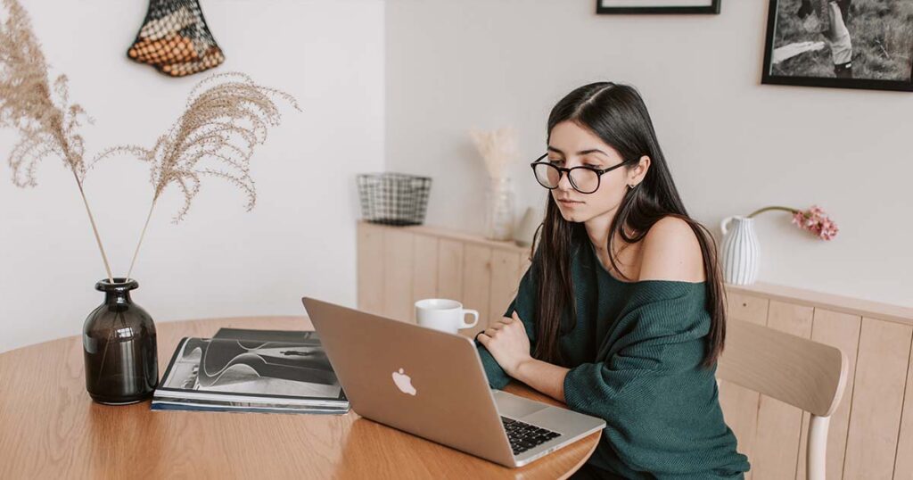 clerk working from home