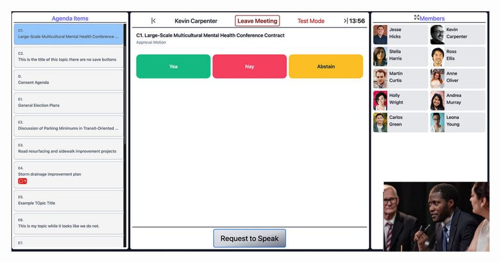 justmeetings voting screen